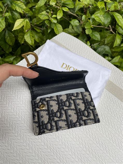 saddle flap card holder dior price|Dior caro detachable card holder.